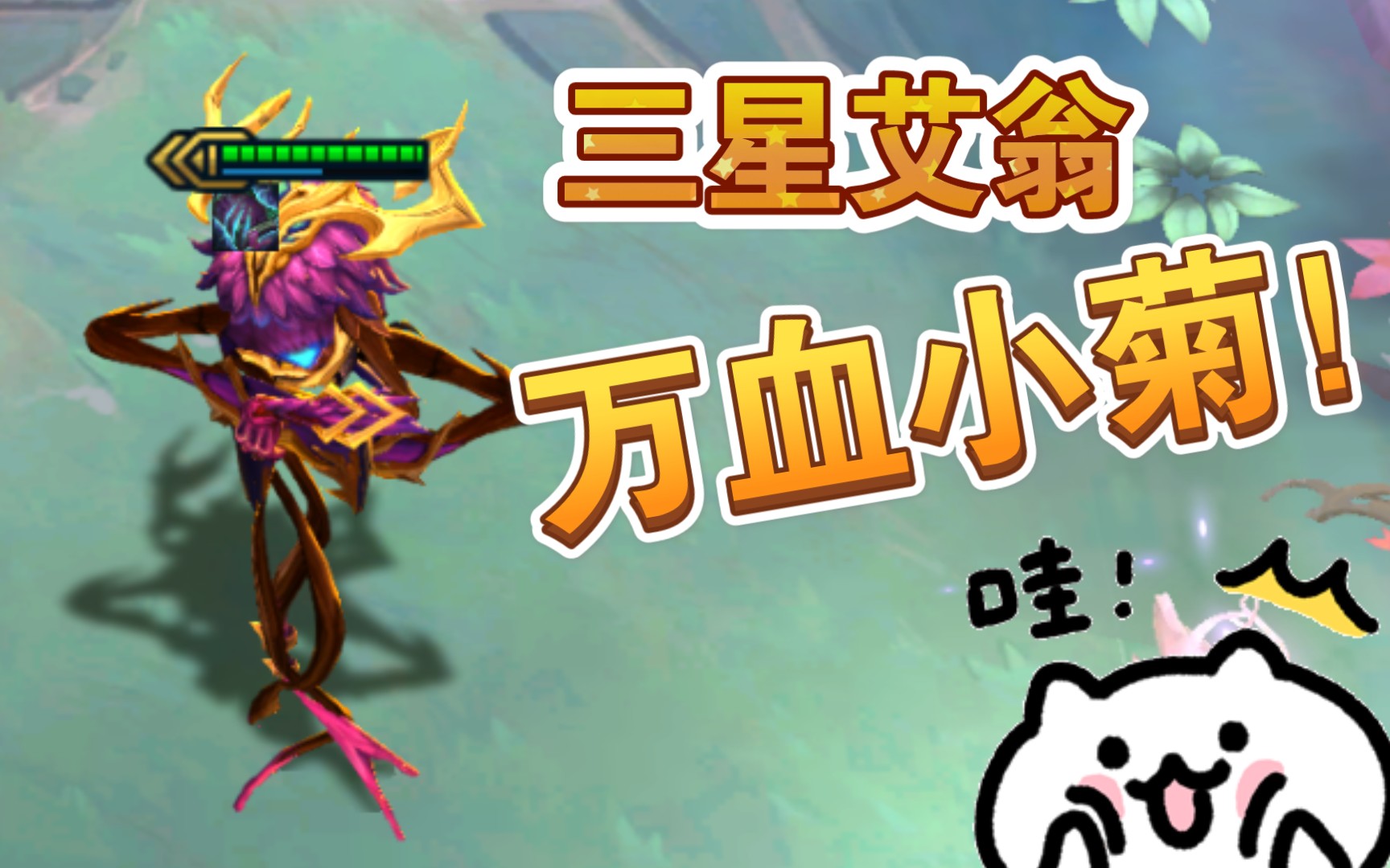 【云顶s5】"三星四费卡艾翁,第一个万血小菊!"#云顶s5