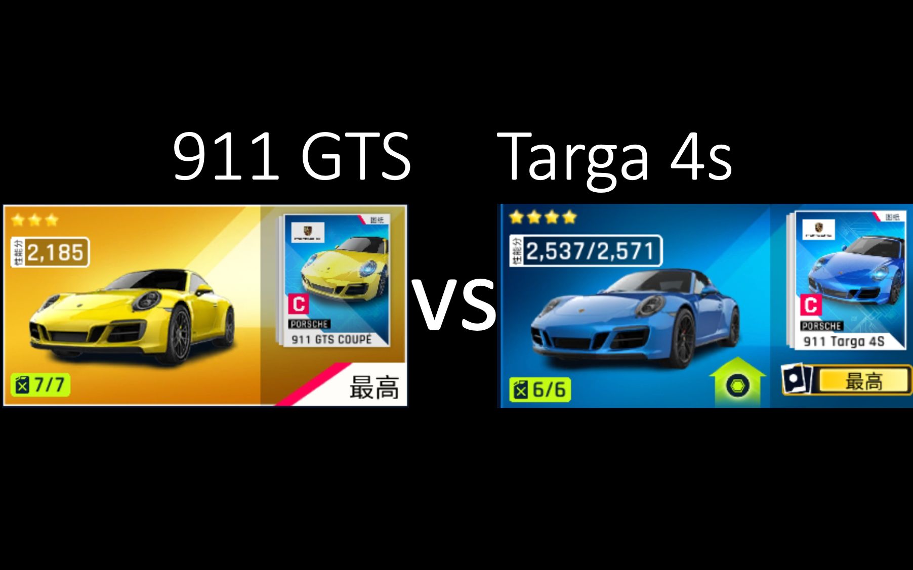 【君陌】911 GTS vs Targa 4s(未金)高那么多的性能分到底高在哪里?网络游戏热门视频