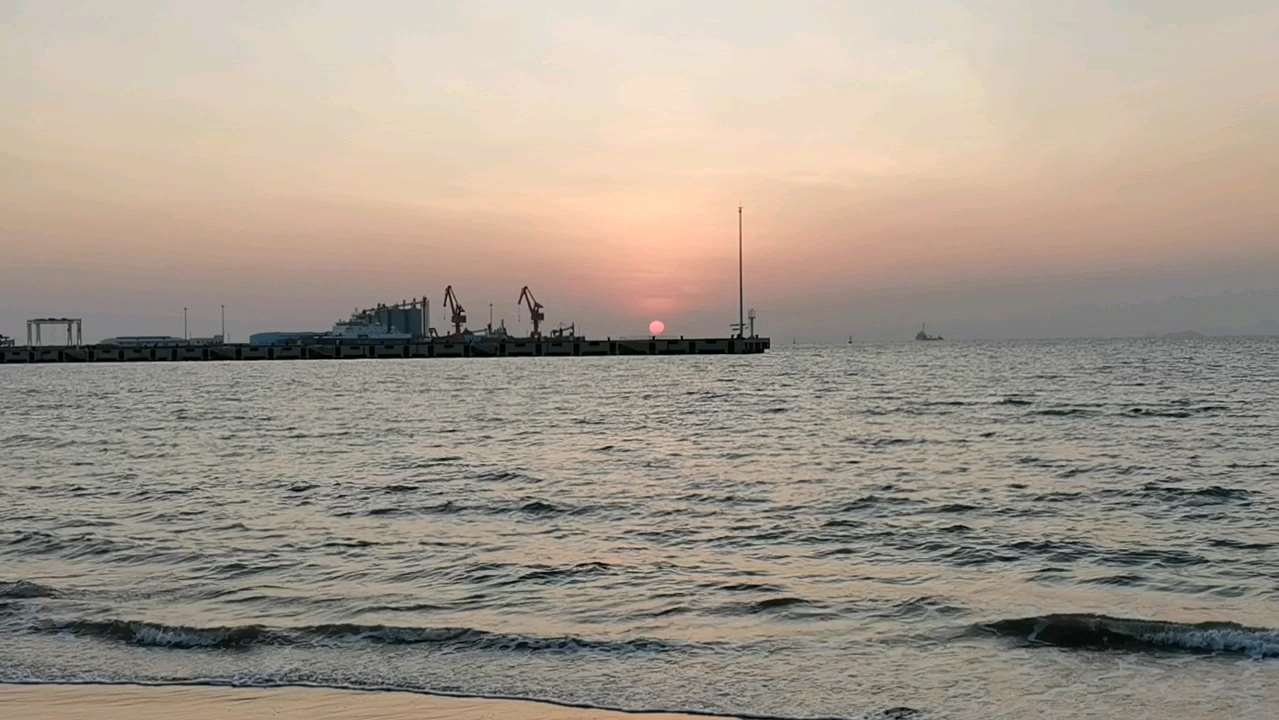 海上日落 三亚崖州湾