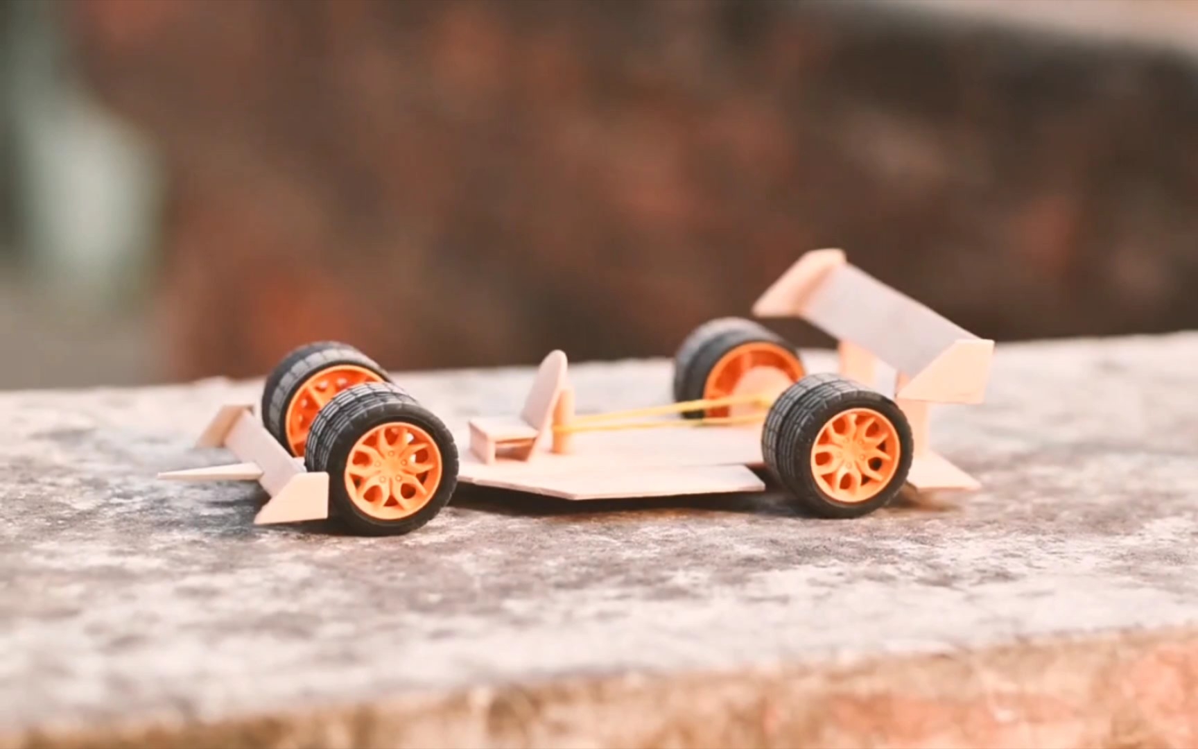 科学#橡皮筋f1赛车|如何用雪糕棒和橡皮筋制作|令人惊叹的工艺创意