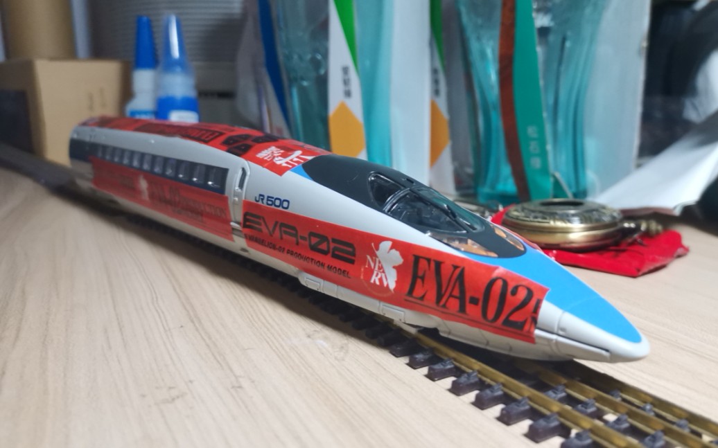 【ho火车模型61eva新世纪福音战士 x 500系新干线高铁列车61纪念