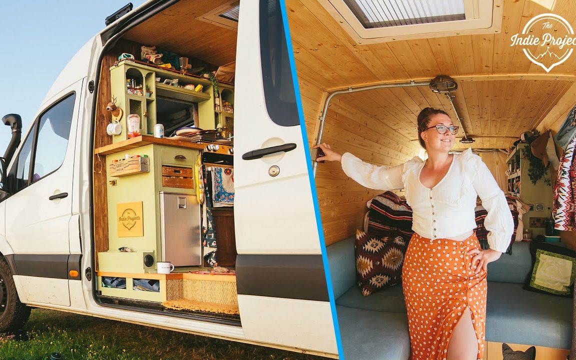 互动视频厨房的设计令人惊叹奔驰sprinter改造vanlife房