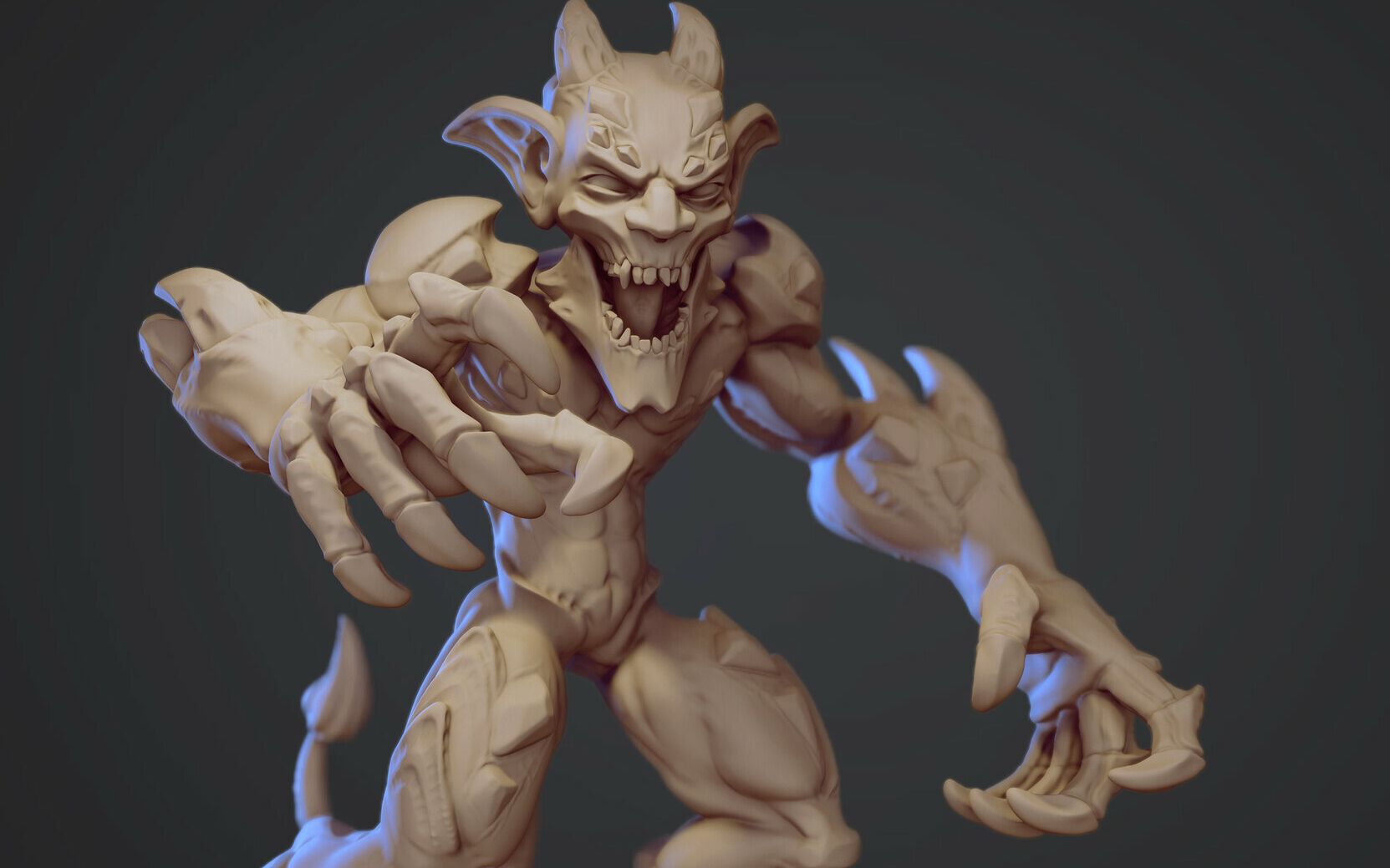 【zbrush学习动手篇】雕刻怪物全程示范