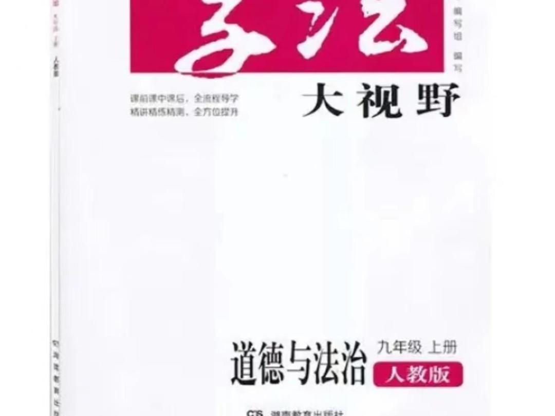 湖南教育出版社2023年秋学法大视野九年级道德与法治上册人教版答案