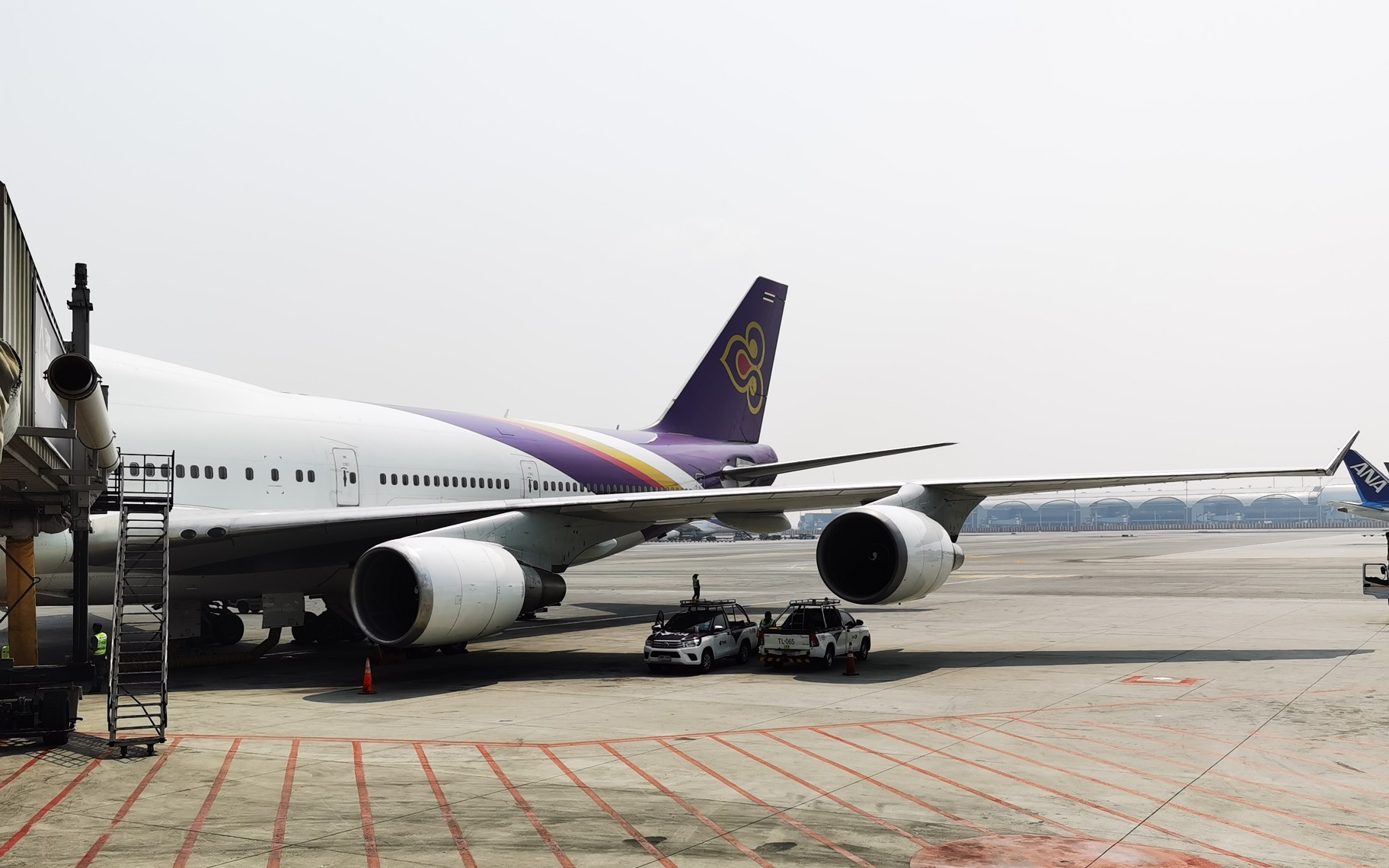 2020/1/19 泰国航空 tg204 普吉-曼谷素万那普 波音747-400 hs-tgb