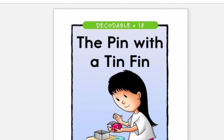 [图]Decodable Books｜#19 the pin with a tin fin【词族it, in】