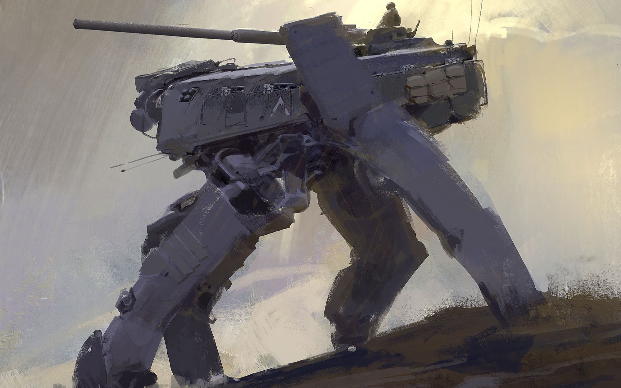 国外绘画教程四足机器人