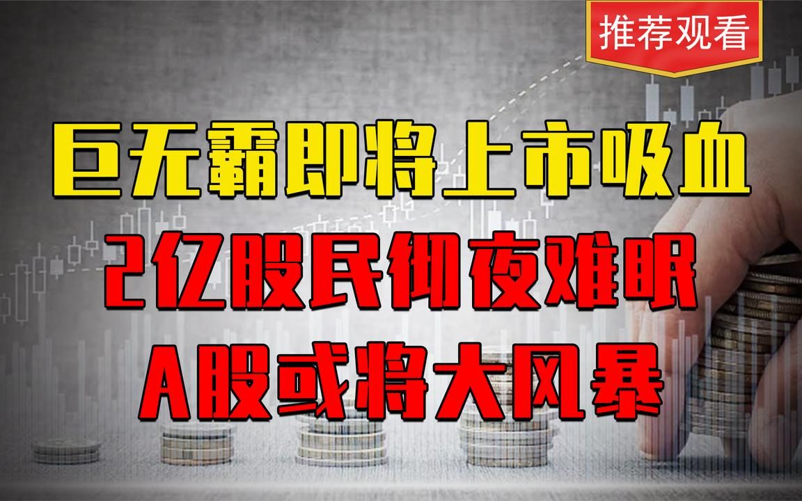 巨无霸即将上市吸血,2亿股民彻夜难眠,A股或将大风暴!!哔哩哔哩bilibili