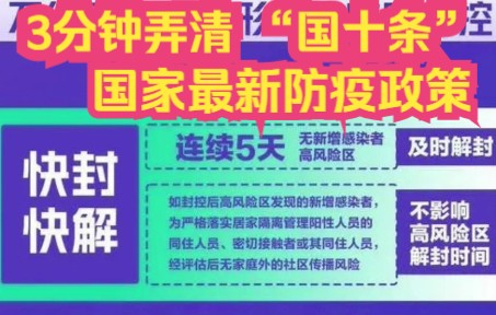 三分钟 十张图 弄清楚 国家最新 防疫政策 “国十条”哔哩哔哩bilibili