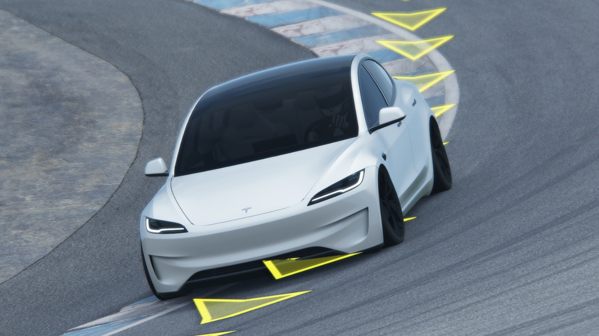 特斯拉model3飞坡测试