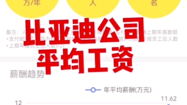 比亚迪公司平均工资哔哩哔哩bilibili