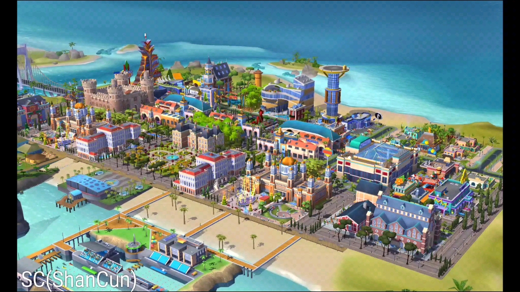 simcity,模拟城市,小镇(没命名).随意而建,没有什么建设主题,仅仅是想要一个幽静小镇.不想要喧哗,吵闹和车水马龙.哔哩哔哩bilibili