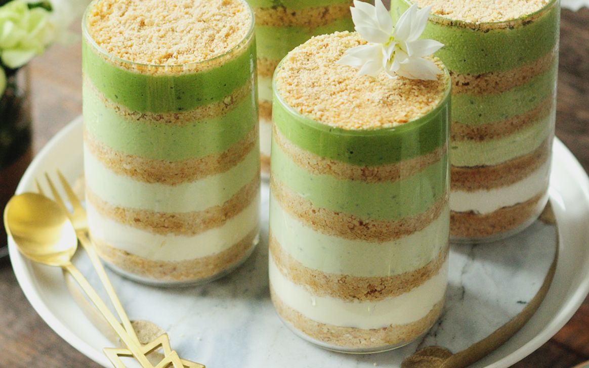 【肥丁手工坊】好吃不发胖 抹茶燕麦木糠布丁