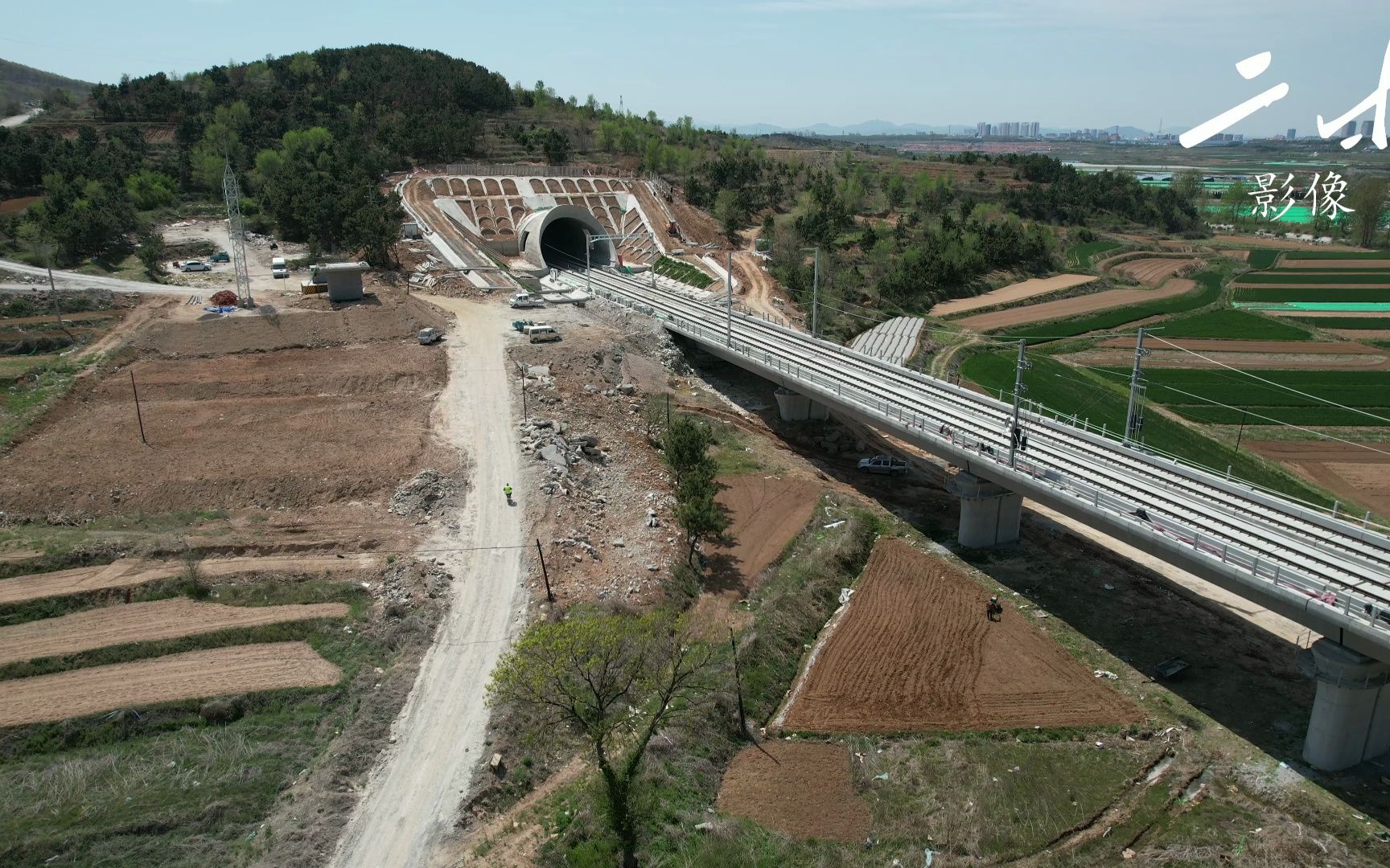 航拍乳山围子山隧道,火热施工,年底通车有望