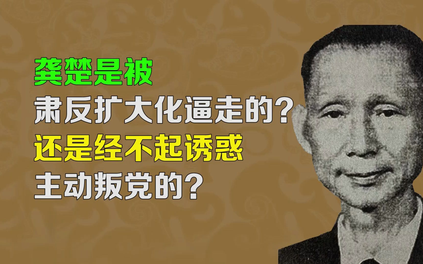 【逯子说】龚楚是因肃反扩大化被逼走的?还是经不起诱惑叛党的?哔哩哔哩bilibili