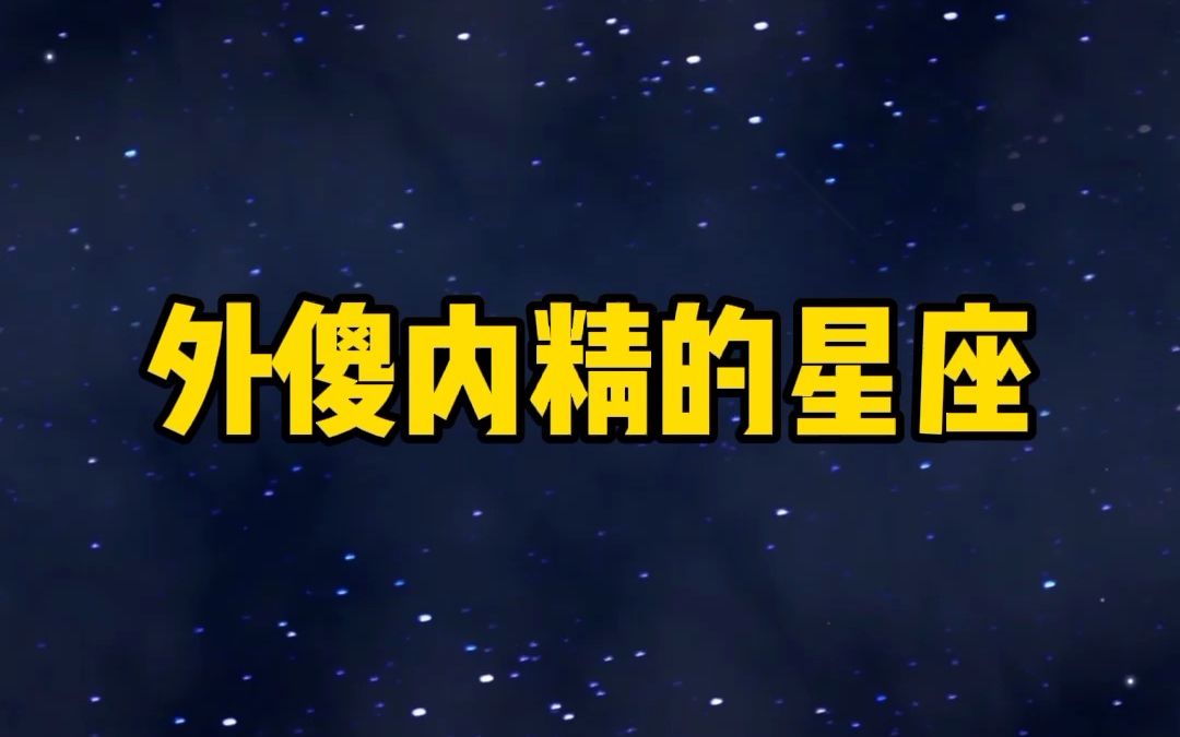 外傻内精的星座哔哩哔哩bilibili