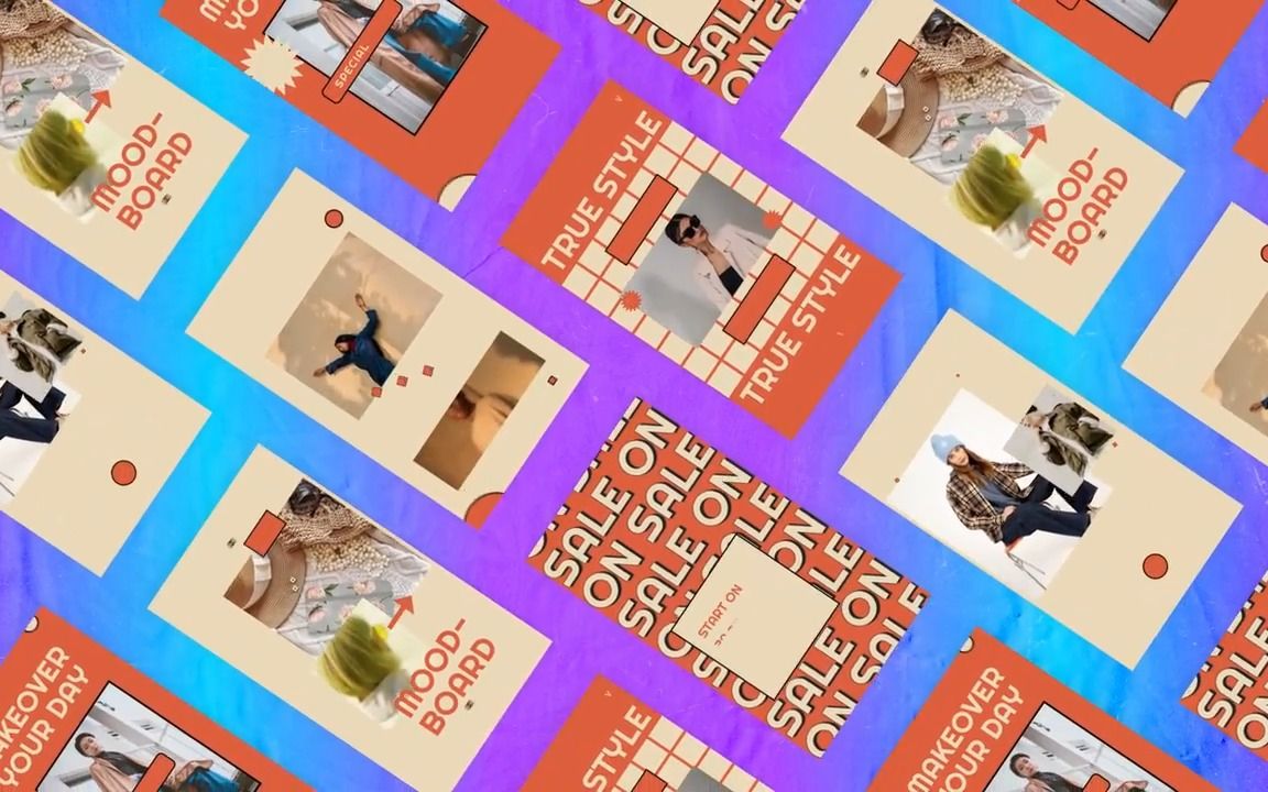 竖屏时尚创意时装周秀场模板展示走秀广告海报