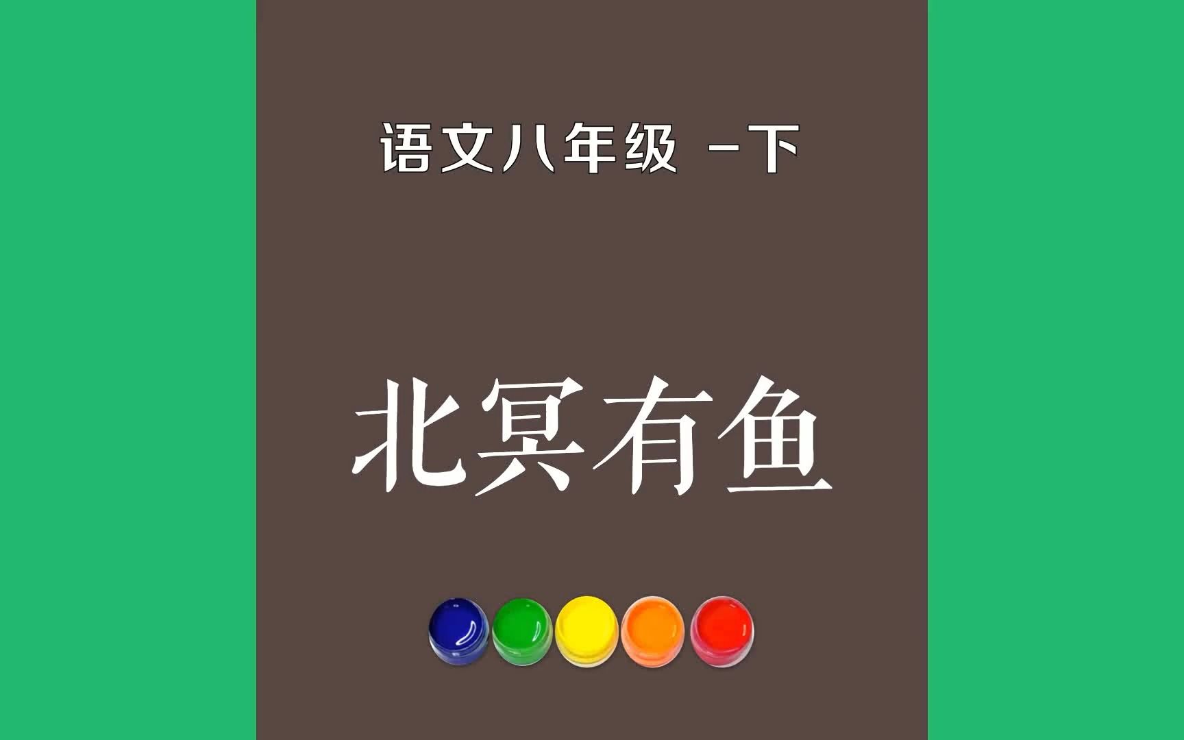 [图]北冥有鱼原文朗诵朗读赏析翻译|庄子古诗词|八年级下册古诗文北冥有鱼，其名为鲲。鲲之大，不知其几千里也；化而为鸟，其名为鹏。