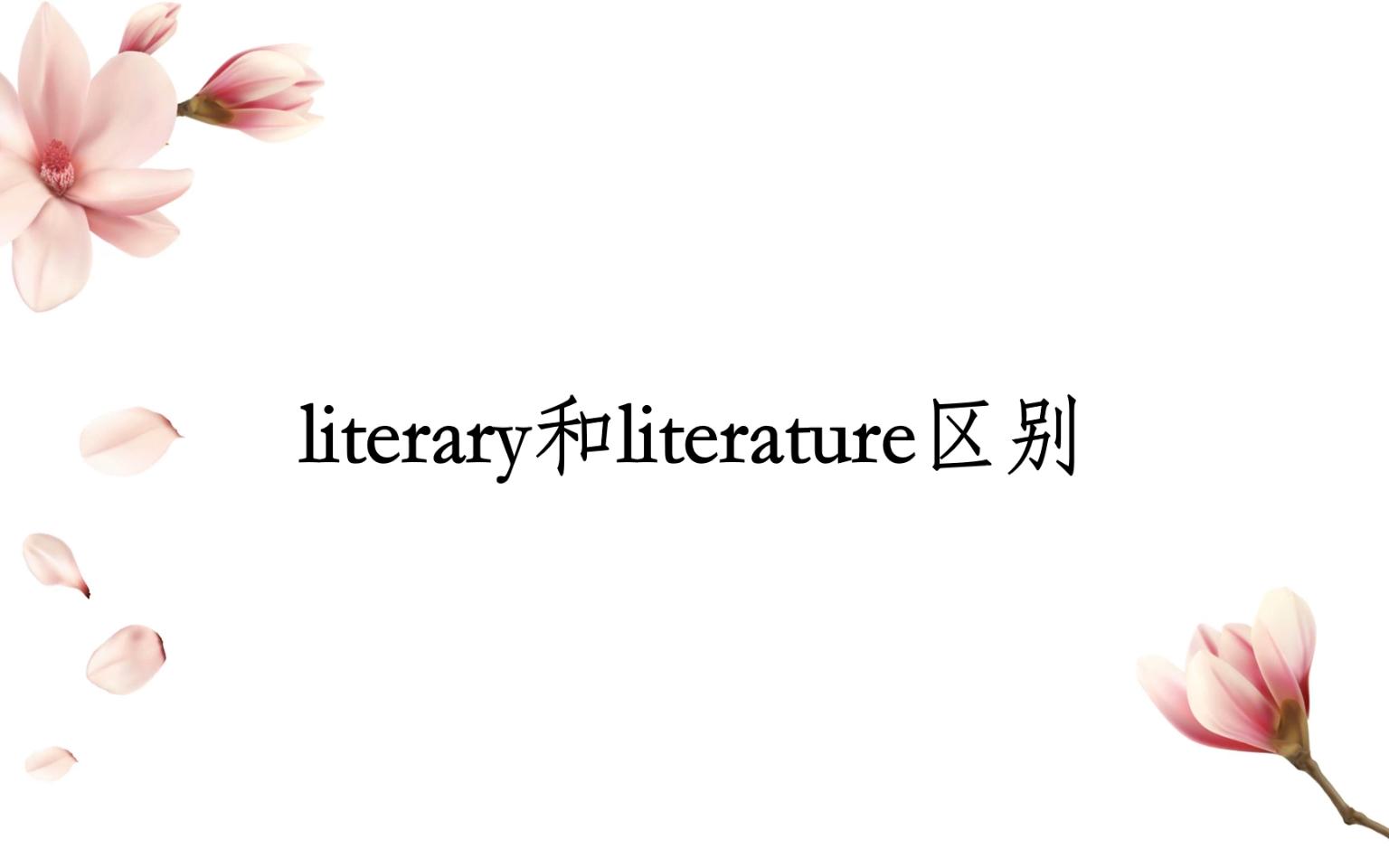 literary和literature区别哔哩哔哩bilibili