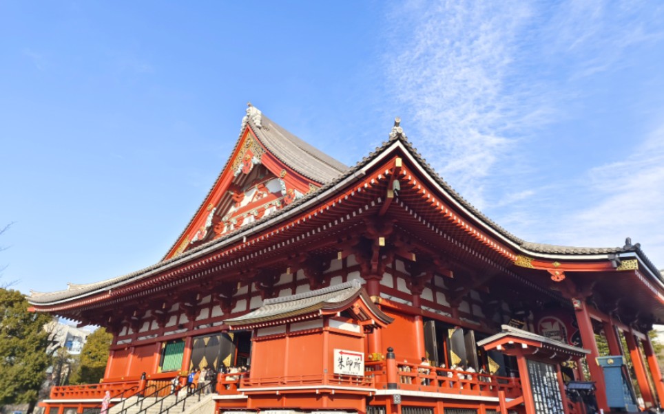 现实中看到游戏里的浅草寺还是很激动的