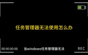 Descargar video: 任务管理器无法使用怎么办