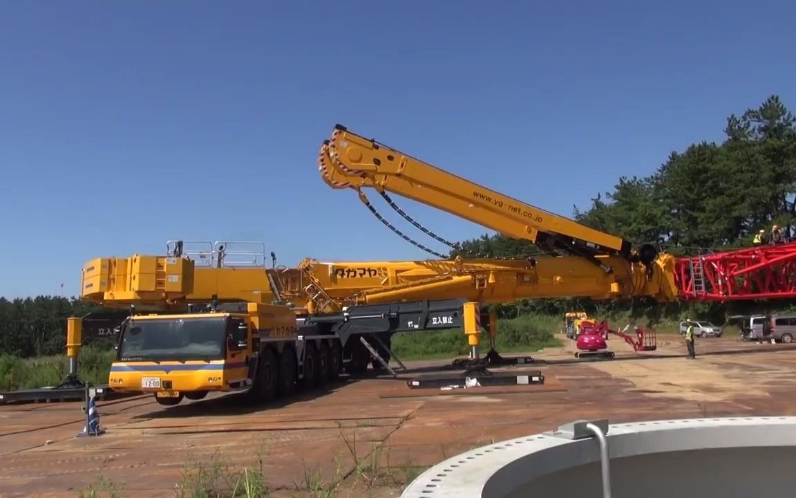 liebherr ltm11200nx 全地面起重机升起y型超起装置_哔哩哔哩_bili