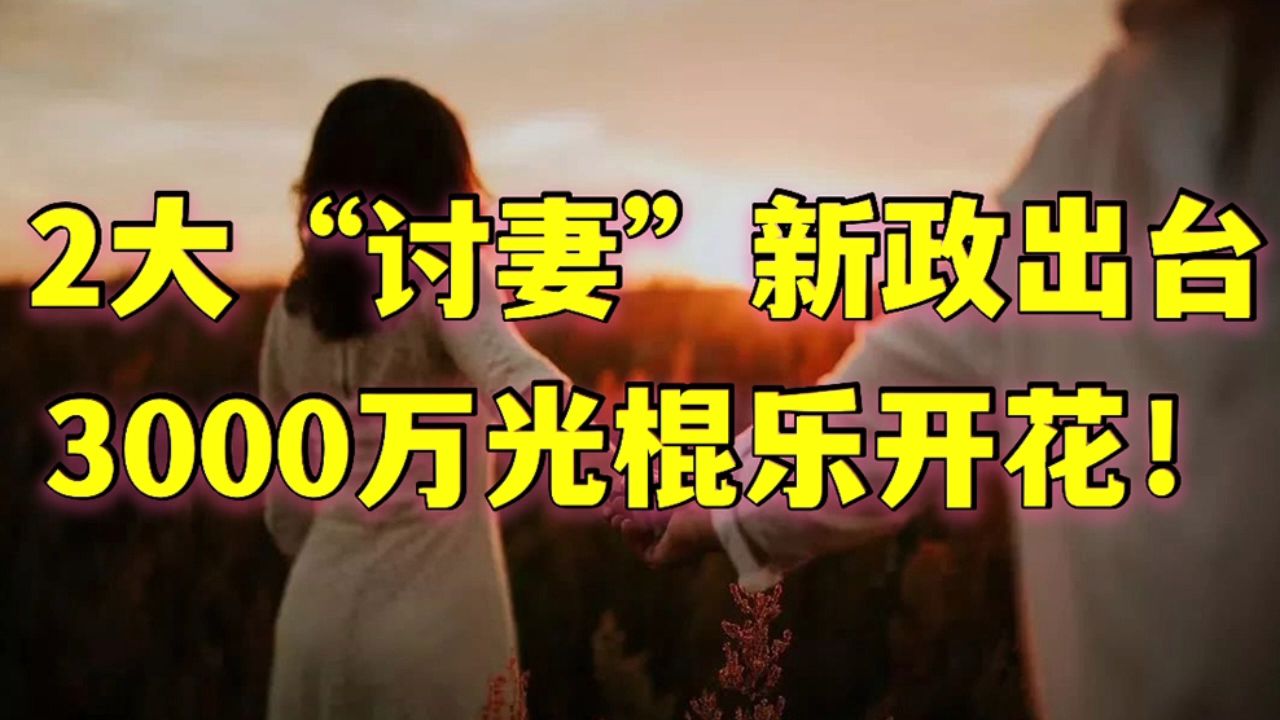 2大“讨妻”新政出台!3000万光棍乐开花!哔哩哔哩bilibili