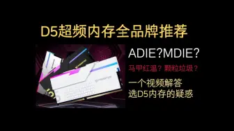 Download Video: DDR5内存怎么选？你买的条子真能超吗？内存超频全品牌推荐