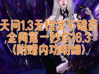 天问无橙武无药 全网第一秒伤16.3