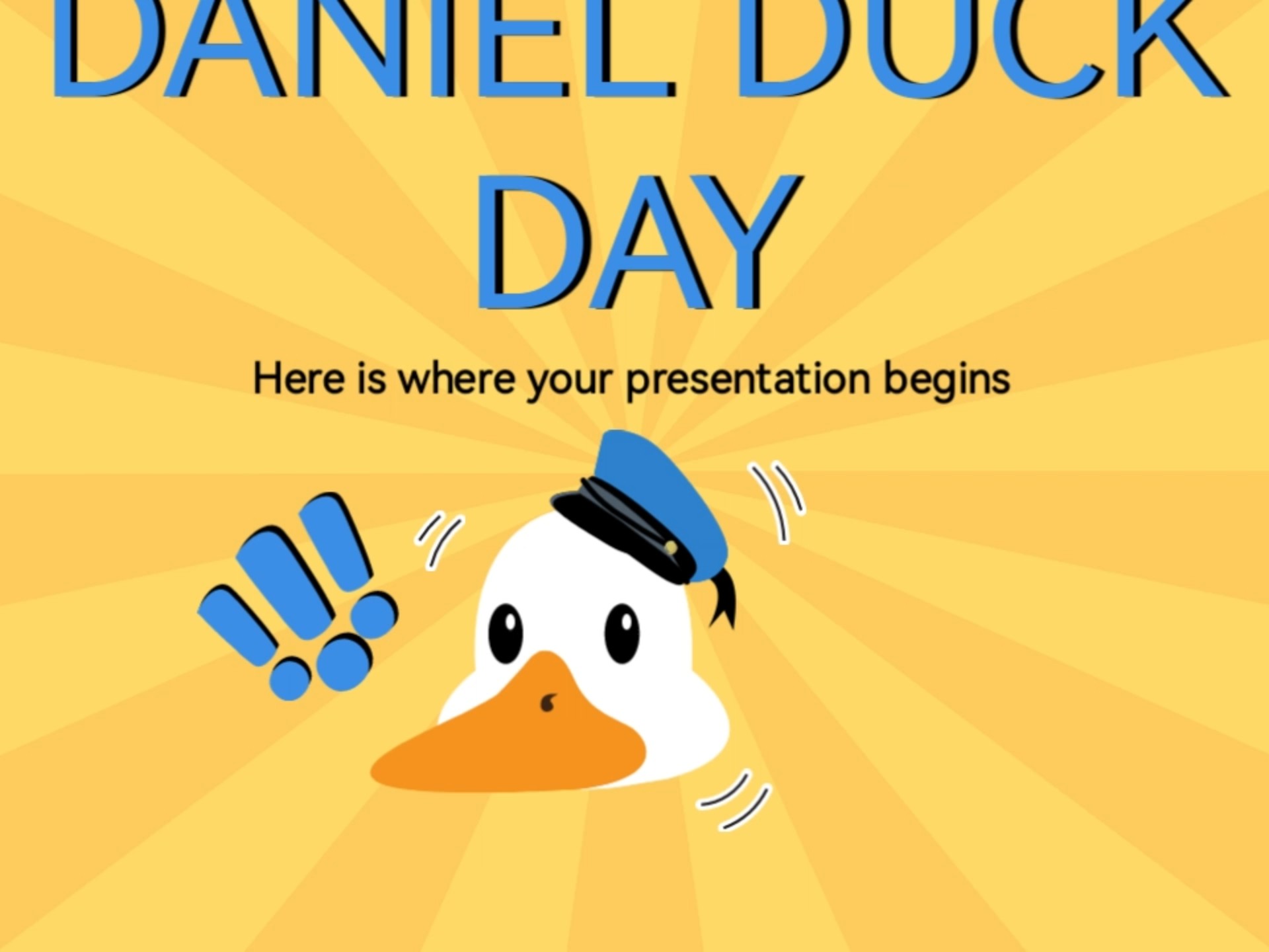唐纳德卡通鸭ppt模板分享