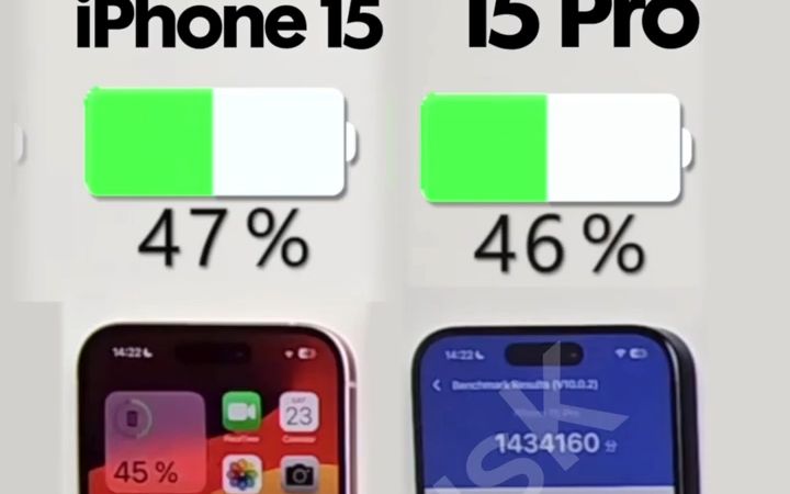 电池续航测试 iPhone 15 vs 15 Pro哔哩哔哩bilibili