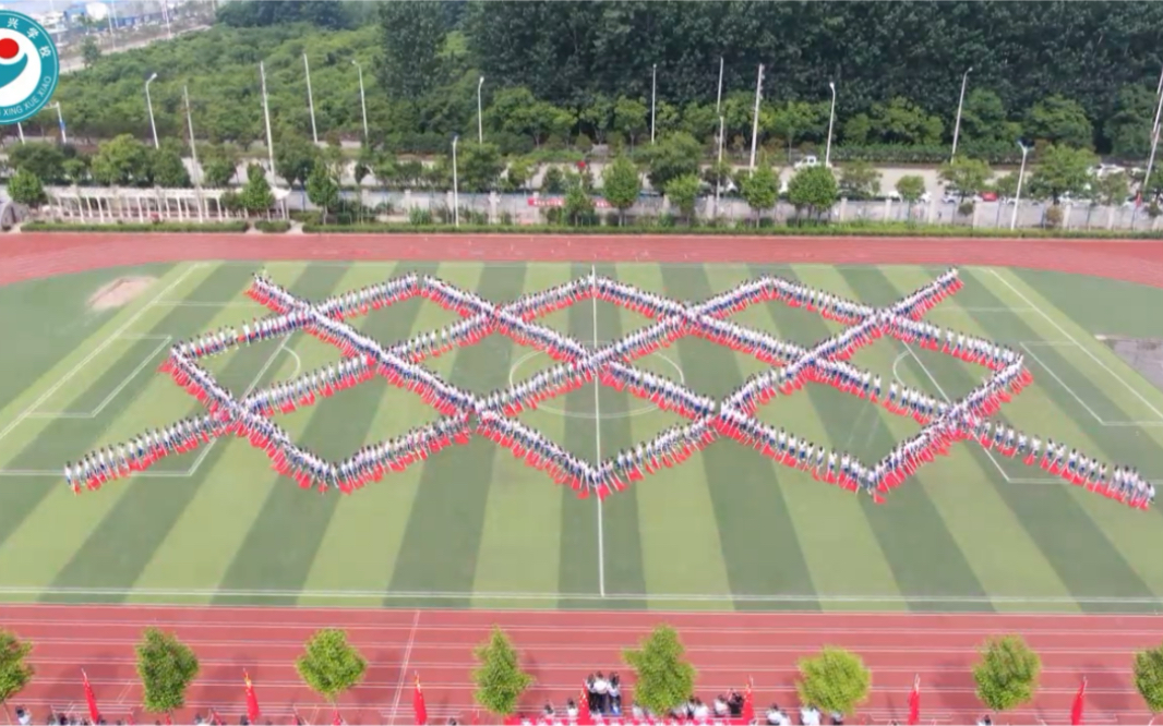 [图]淮北龙兴学校七年级旗阵武术操展示