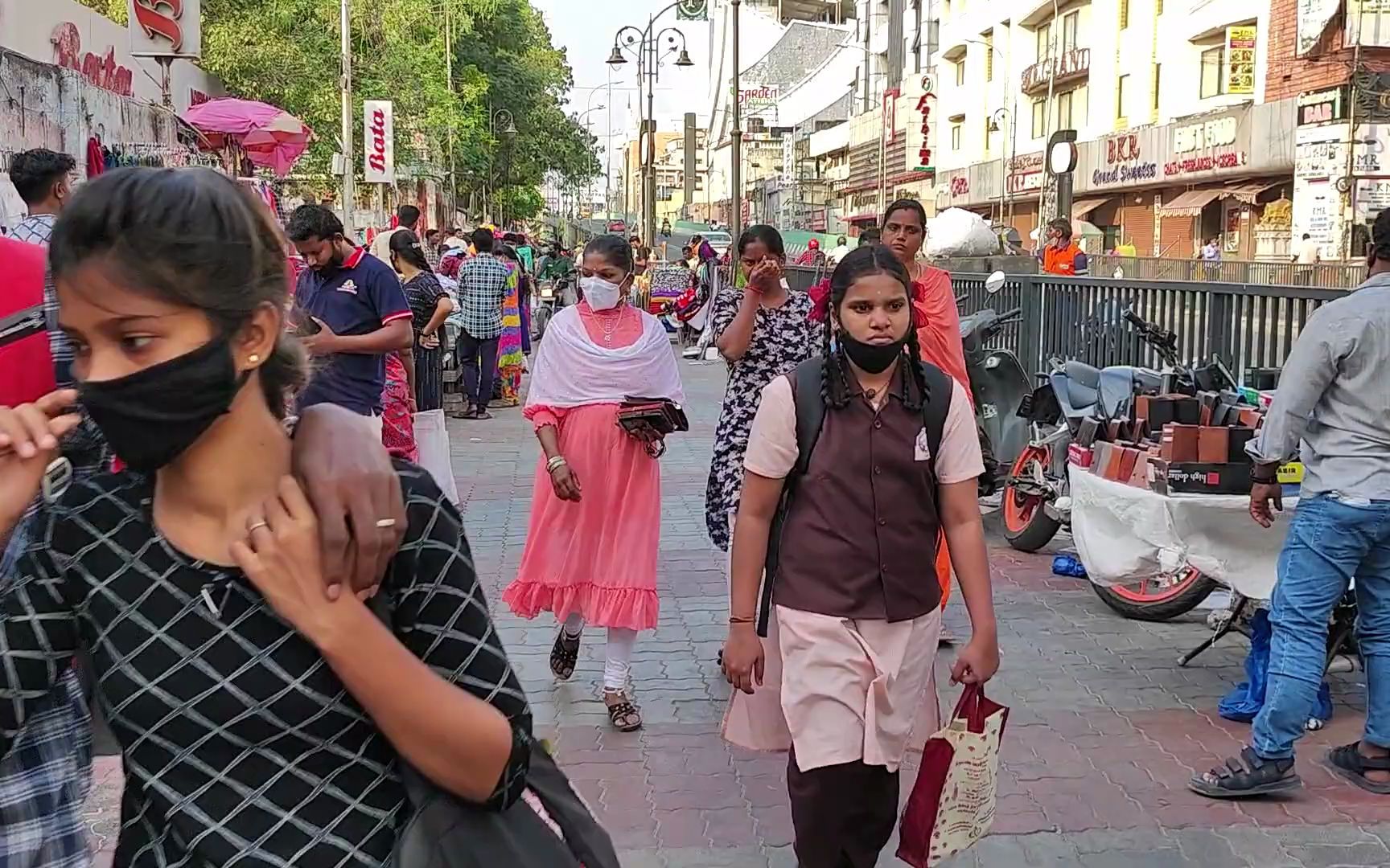 印度一线城市金奈tnagar巴扎街头边走边拍2