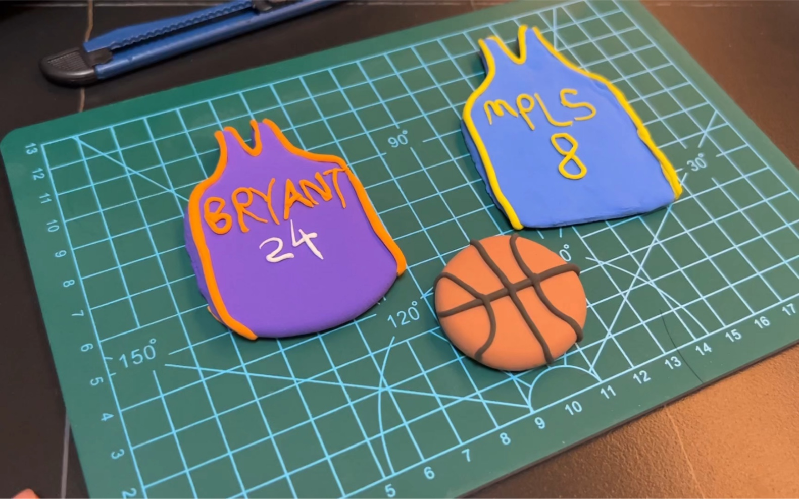 科比球衣|diy 太空泥超轻粘土教程|冰箱贴