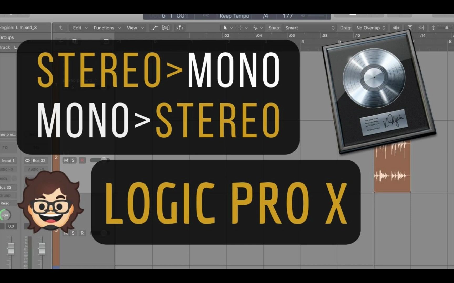 Logic Pro X  转换立体声音轨为单声道音轨 (分离与合并)哔哩哔哩bilibili