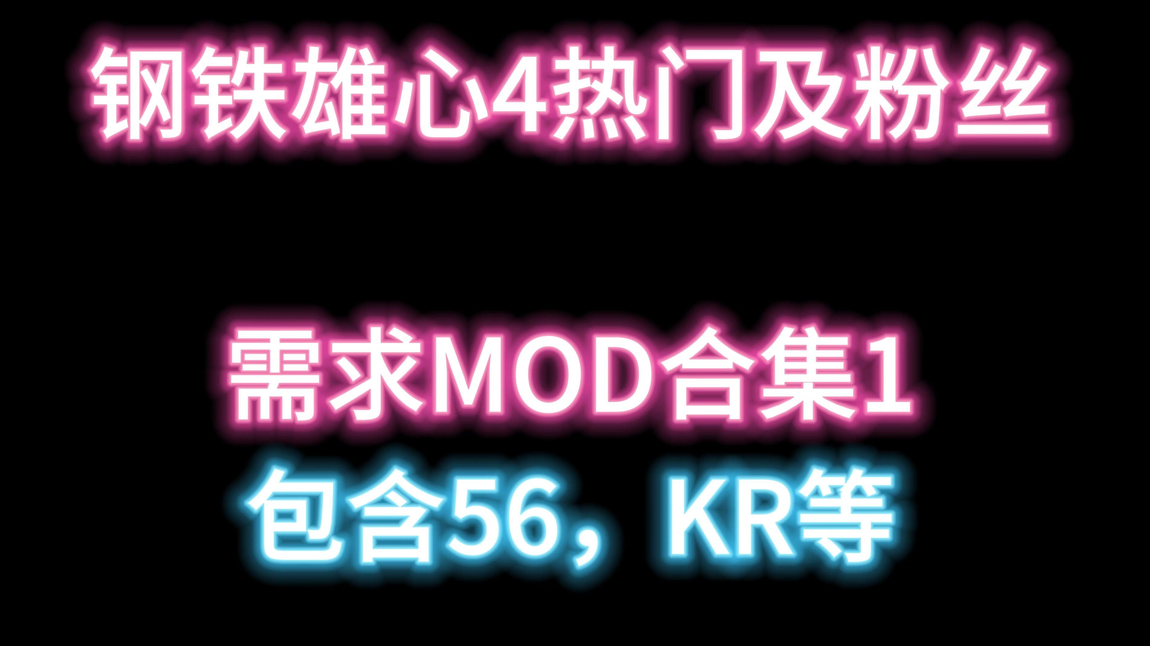 钢铁雄心4热门MOD合集免费分享,应粉丝要求包含56KR钢铁雄心4