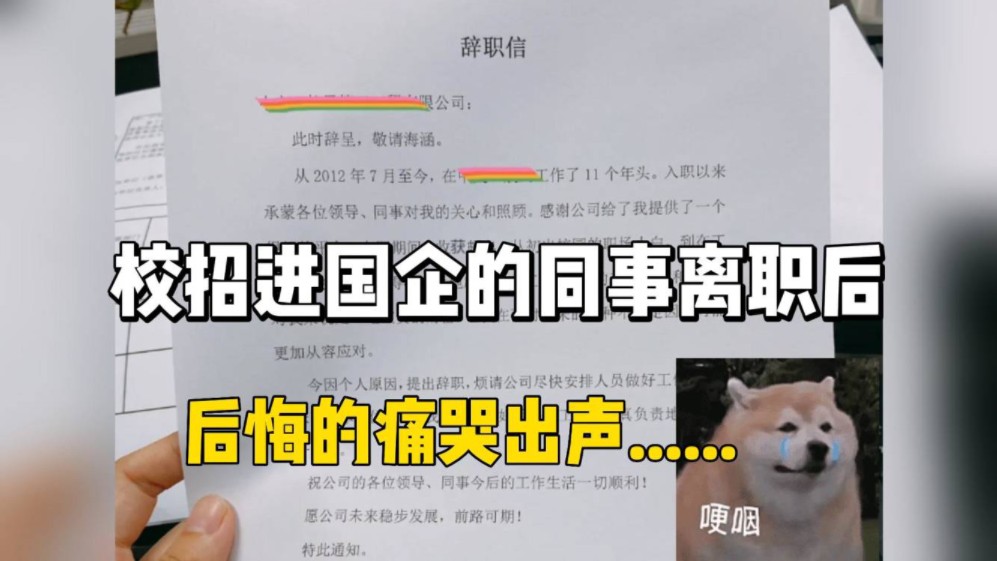 在私企受的累全是国企辞职脑子里进的水,经历过社招才知道国企对校招的爱有多深,辞职之后再也够不上曾经的岗位了.......哔哩哔哩bilibili