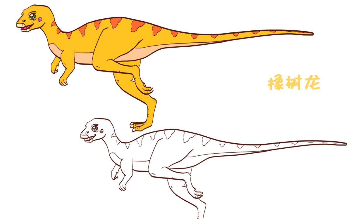 简笔画大全,橡树龙(一)