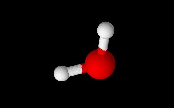 水分子 3D 模型 空间填充模型哔哩哔哩bilibili