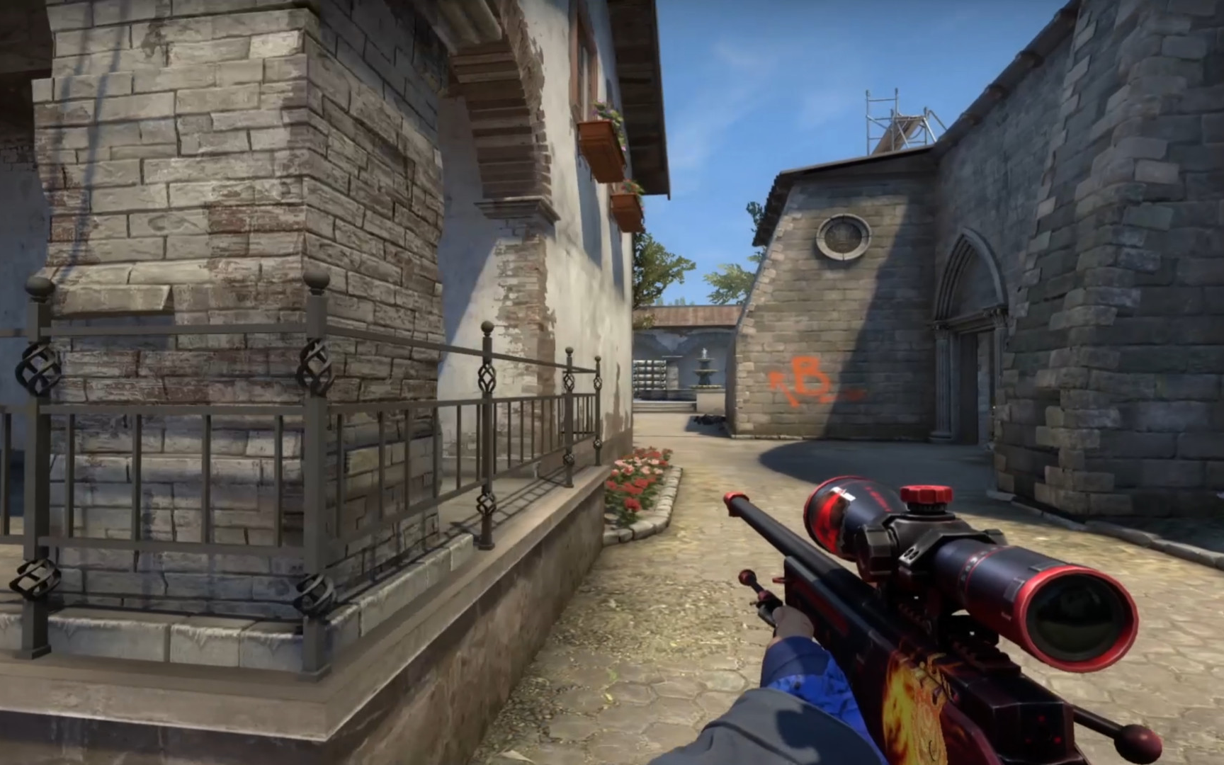 retake b in de_inferno with awp 1v2 3k