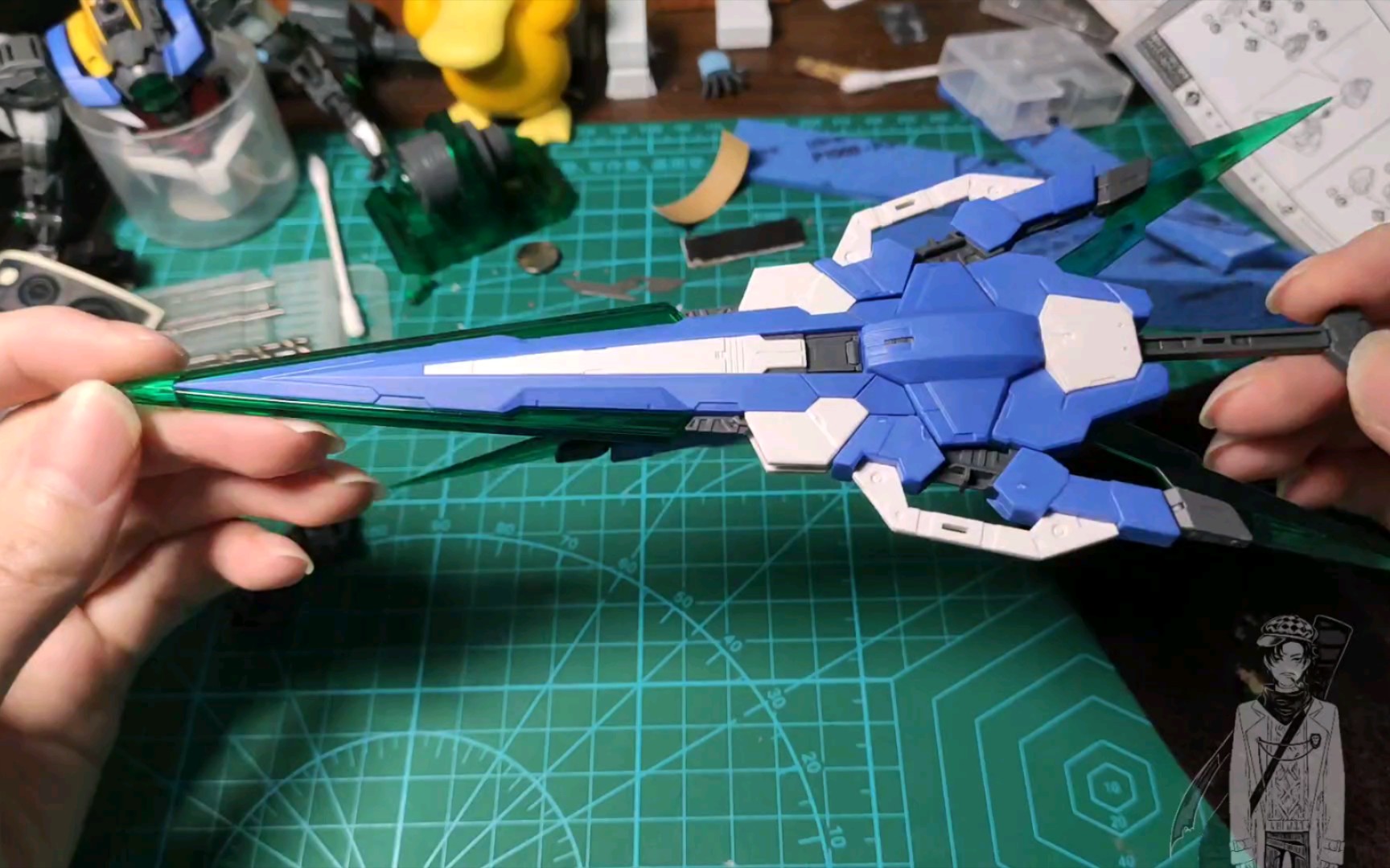 不咕玩什么大面积缩胶水纹万代mg全刃式00qgn剑四