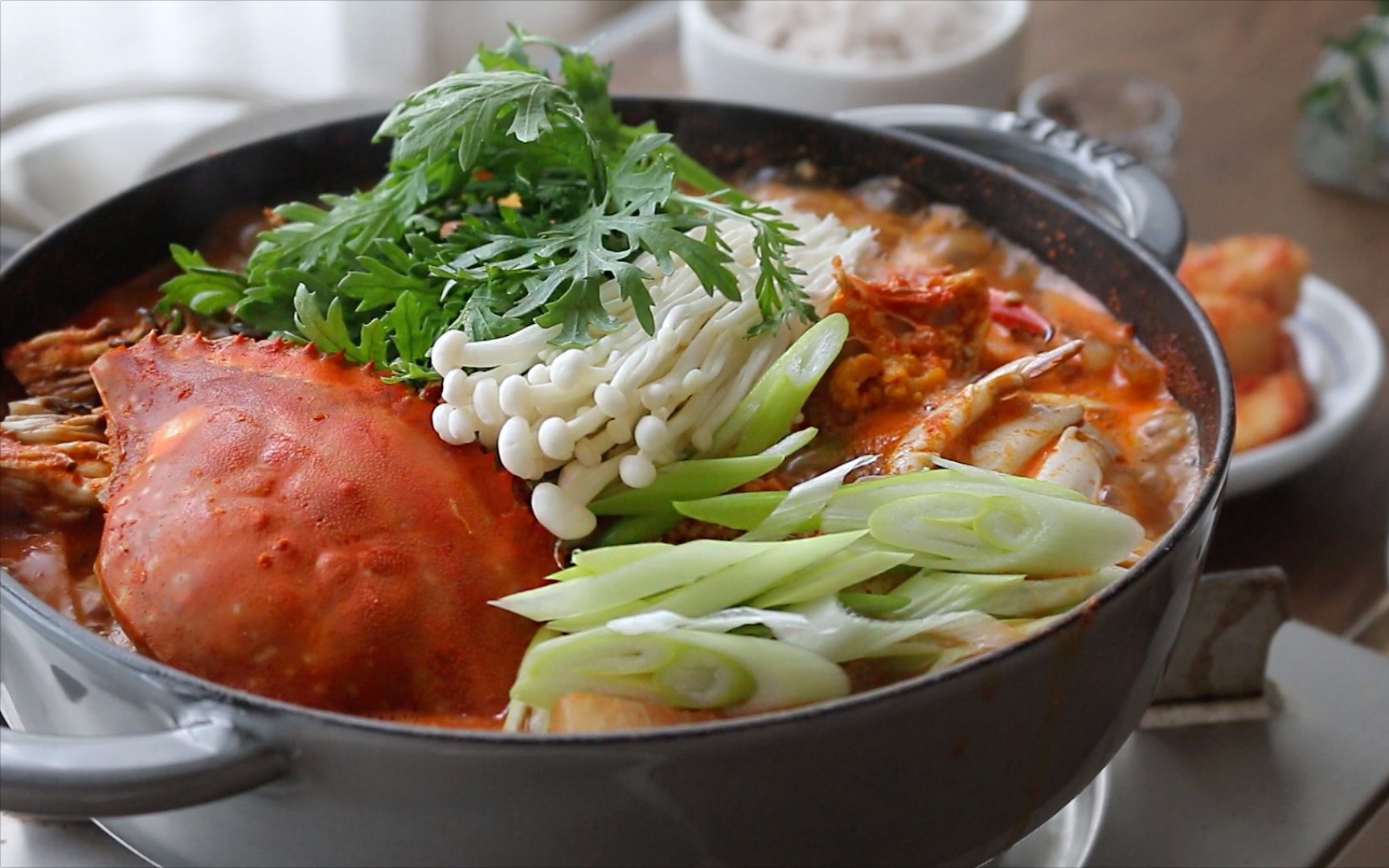 【韩式花蟹汤】入秋喝蟹汤,鲜香好滋味