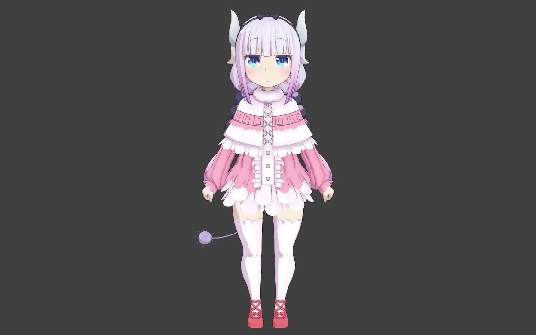 【mmcg】 《blender 》小林家的龙女仆 康纳 3d造型【加速】