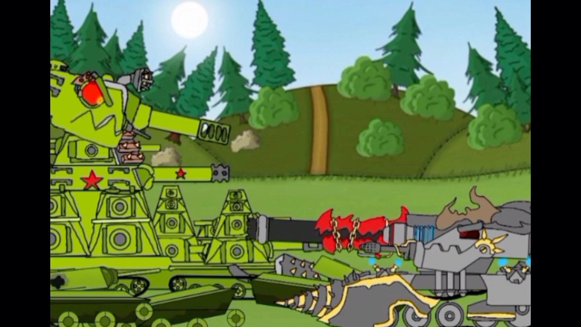 搬运坦克动画:kv44大战百云