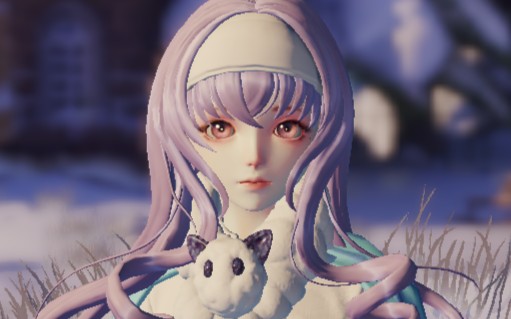 [龙族幻想捏脸数据分享]——紫色温情少女