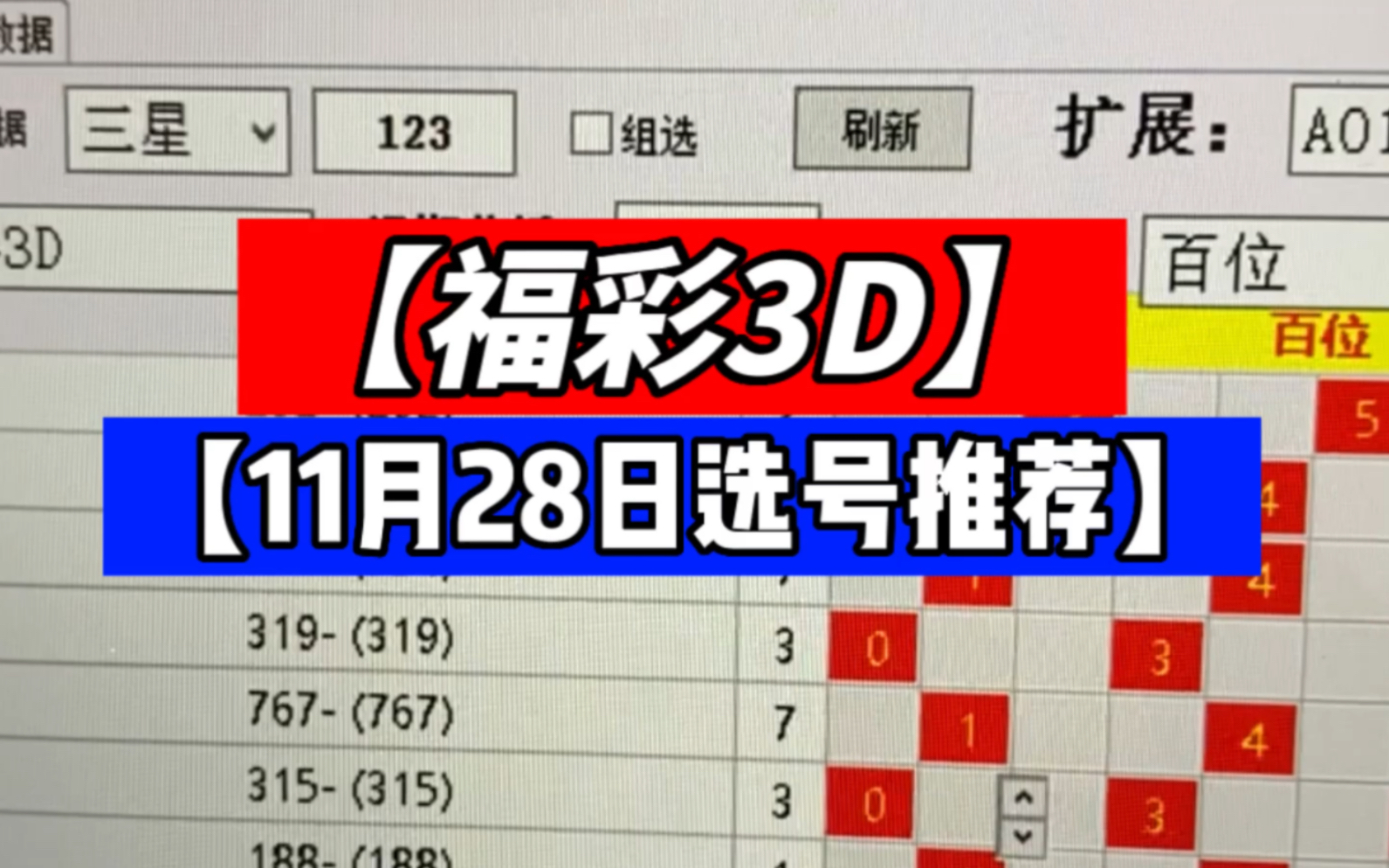 福彩3d|【2022年11月28日定位号码推荐】#趋势王 #彩票 #福彩3D #体彩#中奖#500万哔哩哔哩bilibili