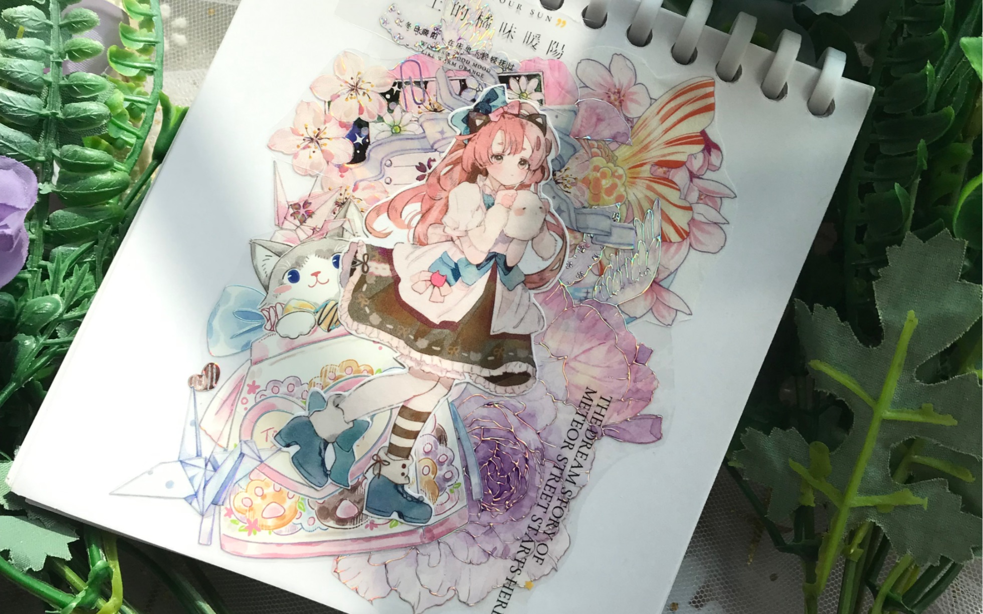 桃枝兔ww代拼贴a6本100面展示