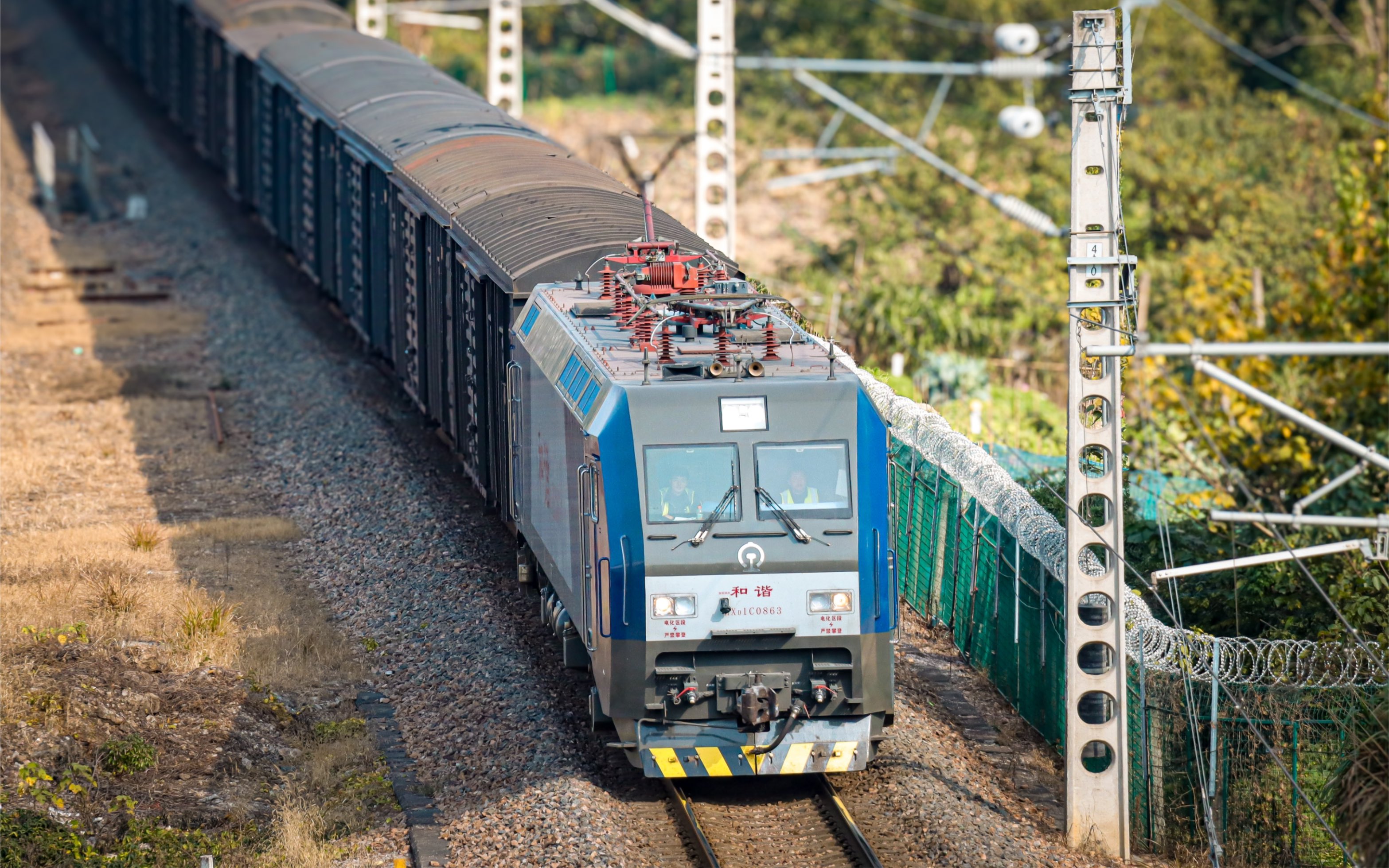 25】【镜子山隧道】电力x208 上局合段hxd1c0863 通过宣杭线k212 450