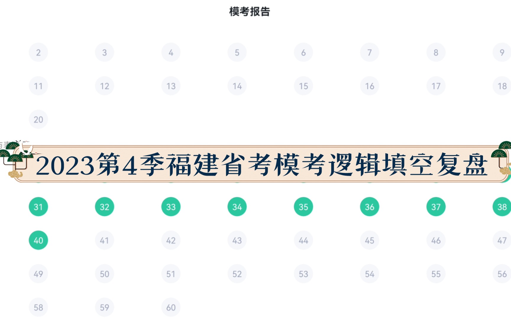 2023上半年第4季省考模考福建卷逻辑填空复盘(20/20)哔哩哔哩bilibili