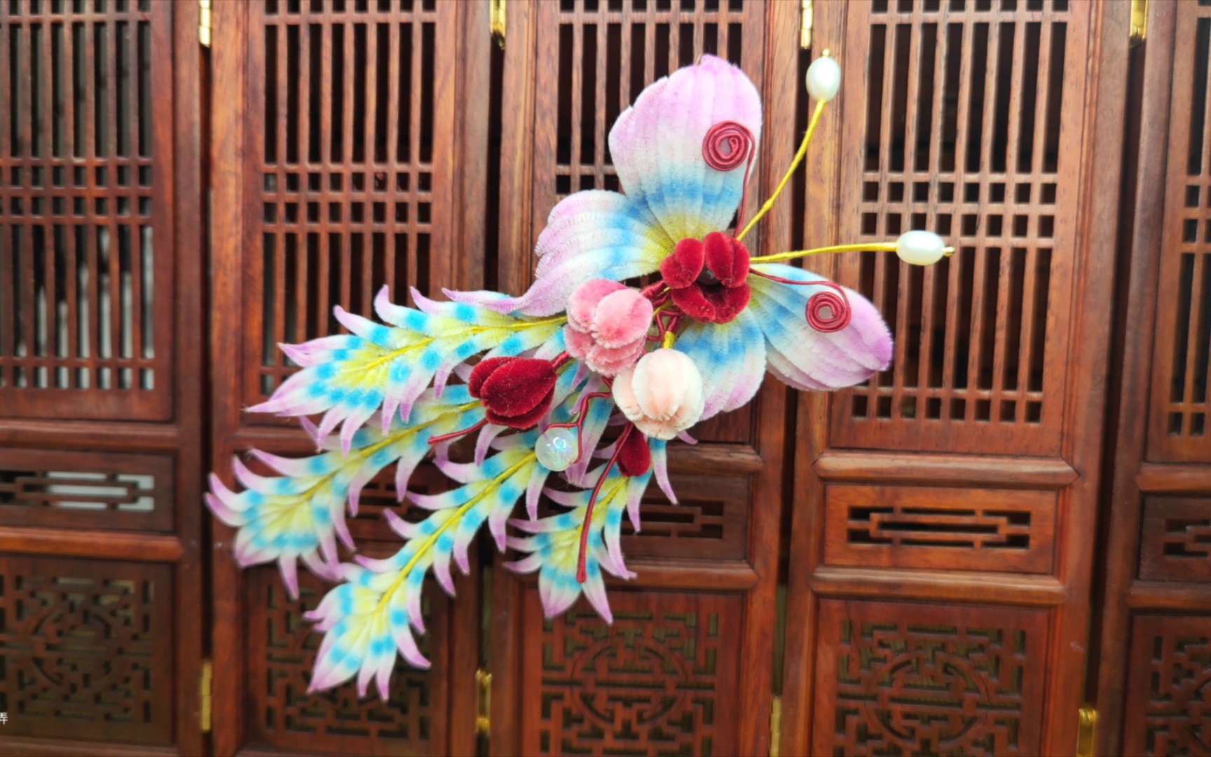 非遗绒花之凤尾蝶